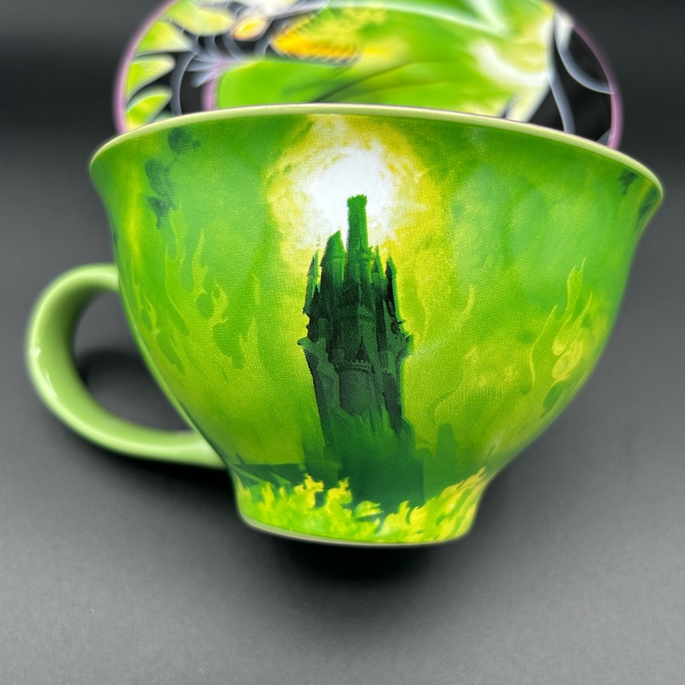 EUC Silver Buffalo Disney Villains Maleficent Ceramic Teacup and Saucer Set - Picture 8 of 10